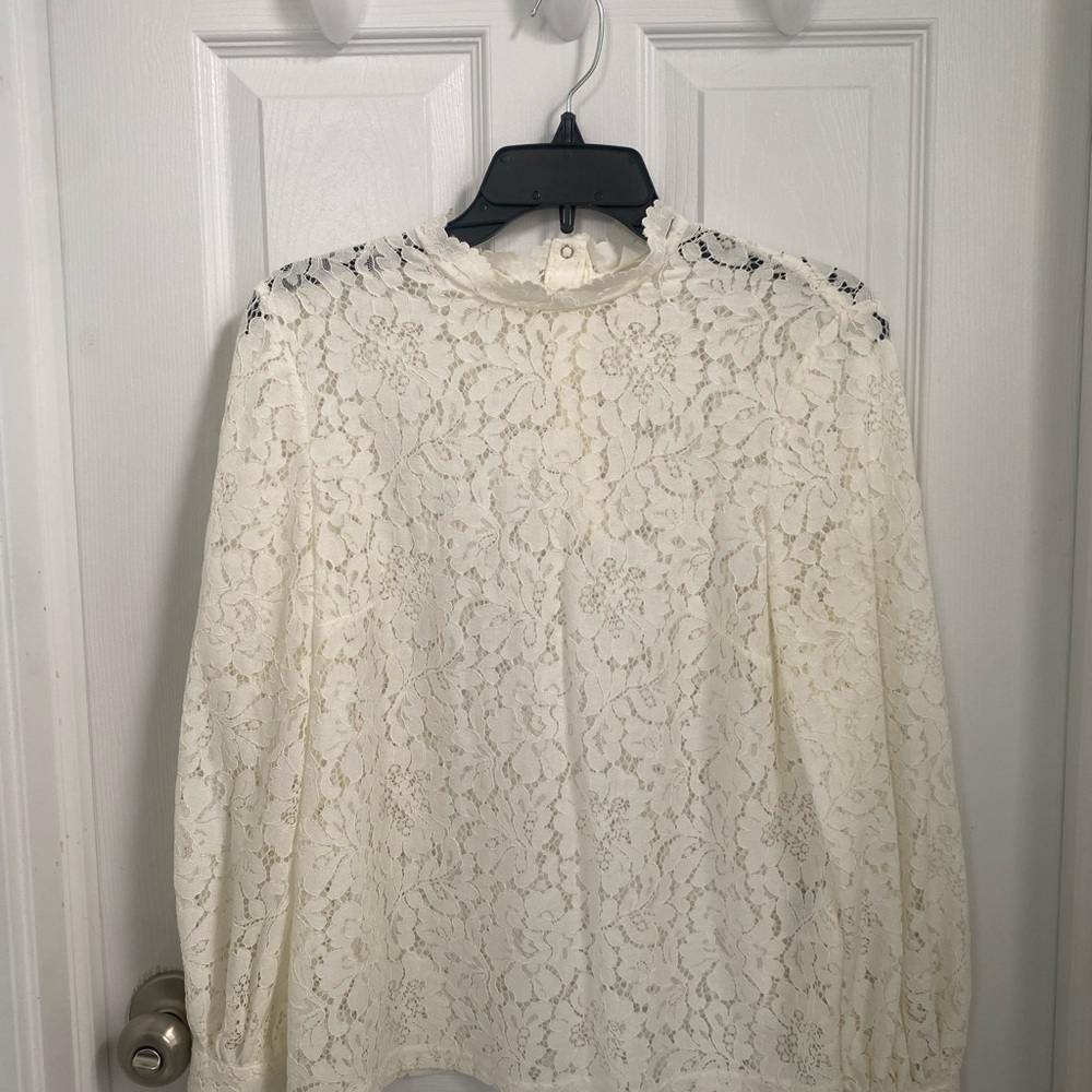 H&M Cream Lace Blouse